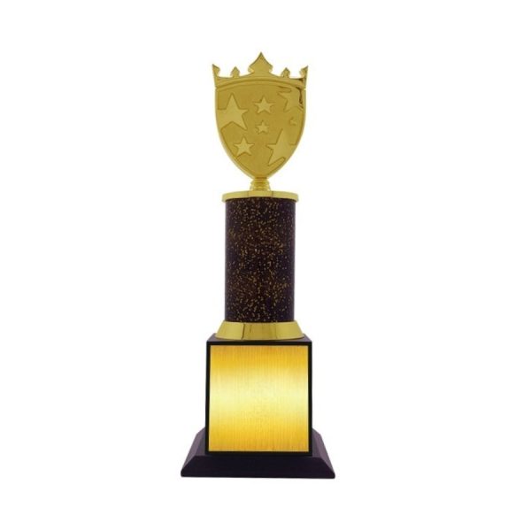 WM 9998 Wood And Metal Trophy - 11.25, 9.5 & 13 Inches