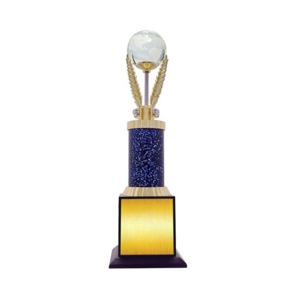 WM 9999 Wood And Metal Trophy - 13 Inch